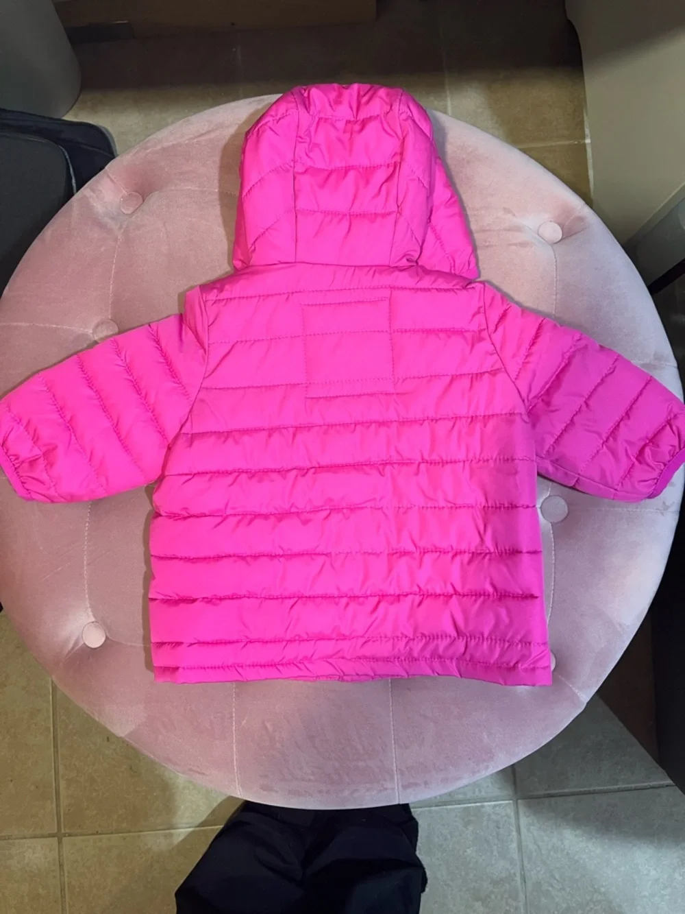 Baby Gap Hooded Puffer Jacket - Bright Pink - Picture 2 of 6